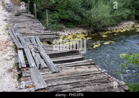 Brücke über den Fluss Sana, Bosnien Stockfoto