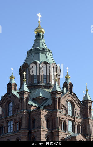 Uspenski Kathedrale aus dem 19. Jahrhundert Orthodoxe Kirche in Helsinki Stockfoto