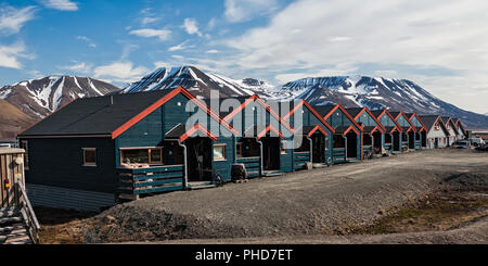 Häuser in Longyearbyen, Norwegen Stockfoto