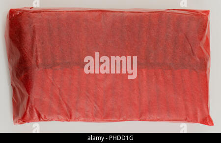 Feuerwerkskörper auf weißem Hintergrund fotografiert. Stockfoto