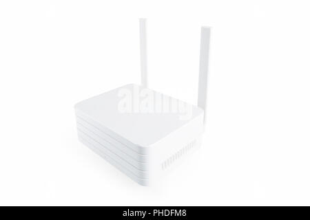 Weiß Router isoliert Stockfoto