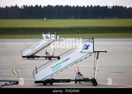 Gänge am Flughafen Frankfurt-Hahn, Rheinland-Pfalz, Deutschland, Europa Stockfoto