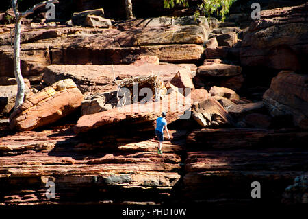 Trekking im Kalbarri National Park - Australien Stockfoto