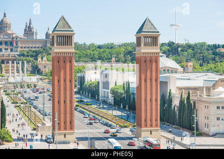 Venezianischen Türme in Barcelona Stockfoto