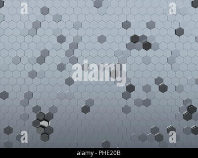 Künstliche sechseckige Fläche Stockfoto