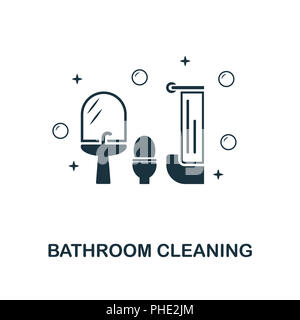 Badezimmer Reinigung creative Symbol. Einfaches element Abbildung. Badezimmer Reinigung Konzept symbol Design aus Reinigung Sammlung. Für mobile verwendet werden. Stockfoto