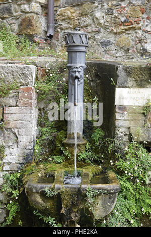 Brunnen, Castelnuovo Magra, Ligurien, Italien, Europa Stockfoto