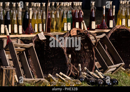 Flaschen Wein Stockfoto