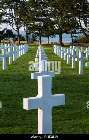 Normandie amerikanischen Soldatenfriedhof Colleville Stockfoto