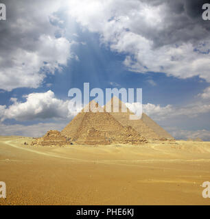Großen Pyramiden in Ägypten Stockfoto