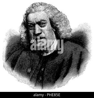 Dr. Samuel Johnson. Nach dem Gemälde von Reynolds, in der National Gallery in London, Stockfoto