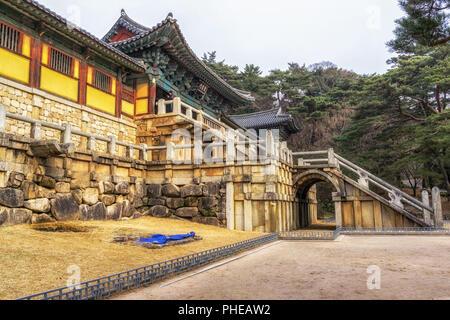 Cheongung-brücke und die Baegun-brücke in Bulguksa Tempel Stockfoto