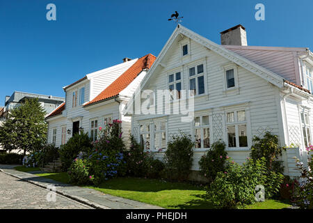 Typische Häuser in Stavanger, Norwegen Stockfoto