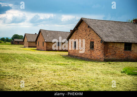 Kaserne im ehemaligen Konzentrationslager Stockfoto