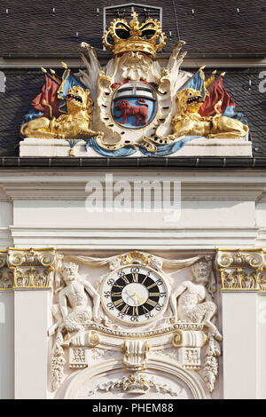 Detail der historischen Rathaus, Bonn, Nordrhein-Westfalen, Deutschland, Europa Stockfoto