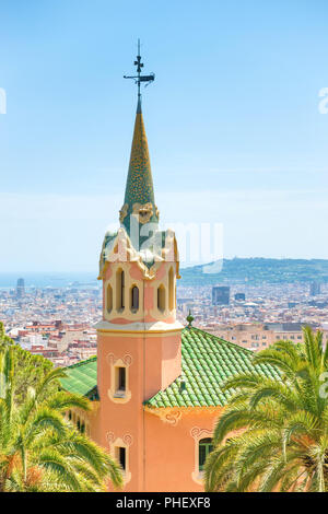 Museum von Antoni Gaudi im Park Güell Stockfoto