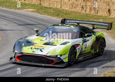 2018 Aston Martin AMR Vulcan auf der Demonstration hillclimb laufen am Goodwood Festival 2018 von Geschwindigkeit, Sussex, UK. Stockfoto