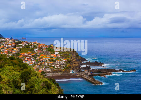 Dorf Seixal in Madeira Portugal Stockfoto