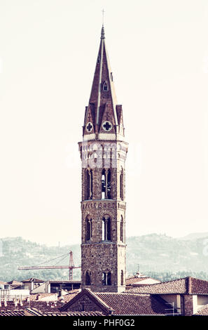 Badia Fiorentina ist ein Kloster und Kirche heute der Fraternität von Jerusalem auf der Via del Proconsolo im Zentrum von Florenz, Toskana, Stockfoto