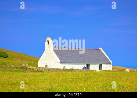 Kirche des Heiligen Kreuzes, Mwnt, Cardigan Bay, Wales, Vereinigtes Königreich, Europa, Stockfoto