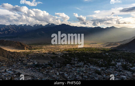 Landschaft von Leh Stadt Ladakn region, Indien Stockfoto