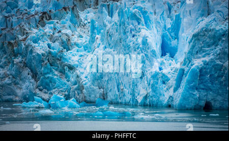 Herrliche Sawyer Gletscher an der Spitze von Tracy Arm Fjord Stockfoto