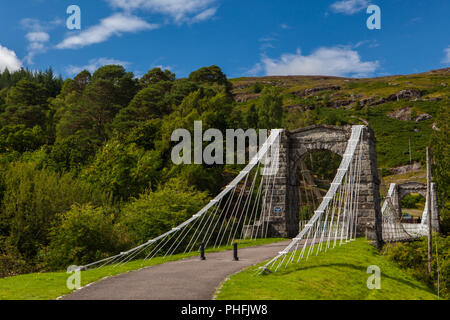 Hängebrücke bin Caledonian Canal, Brücke von oich Stockfoto