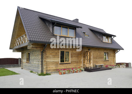 Ländliche modernes Hotel isoliert Stockfoto