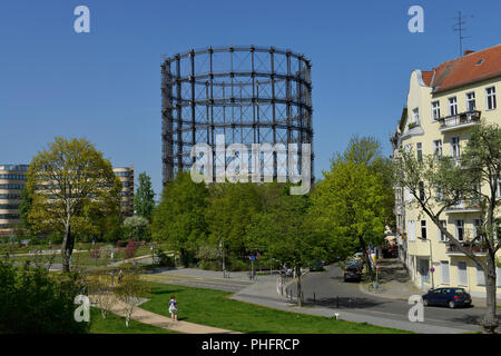 Gasometer, Torgauer Straße, Schöneberg, Berlin, Deutschland Stockfoto