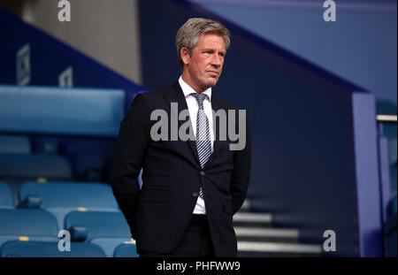 Everton Direktor der Fußball Marcel Marken in der Standplätze während der Premier League Spiel im Goodison Park, Liverpool Stockfoto