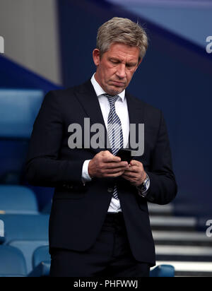 Everton Direktor der Fußball Marcel Marken in der Standplätze während der Premier League Spiel im Goodison Park, Liverpool Stockfoto