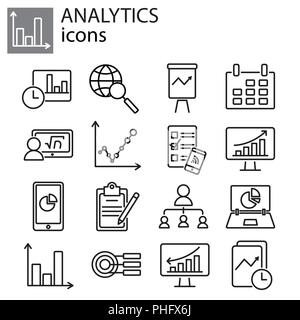 Web Icons Set - Suchmaschinenoptimierung, Analyse Stock Vektor