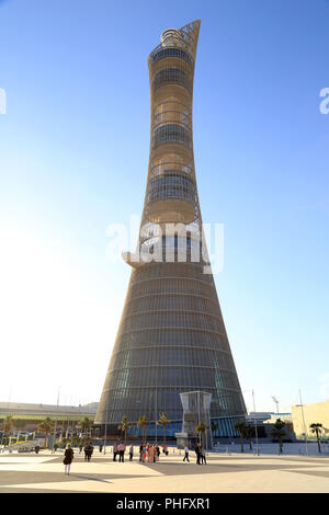 Katar, Aspire Tower in der Hauptstadt Doha Stockfoto