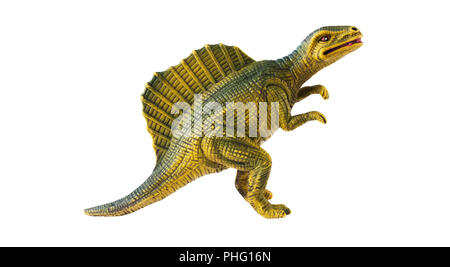 Kunststoff Dinosaurier Spielzeug auf weißem Hintergrund Stockfoto