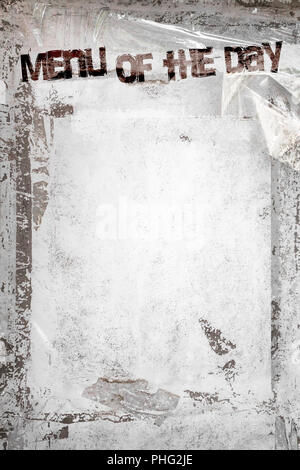 Menü des Tages grunge Hintergrund Stockfoto