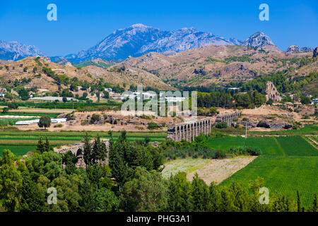 Aquädukt in Aspendos in Antalya, Türkei Stockfoto