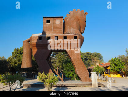 Trojanisches Pferd - Troja Türkei Stockfoto