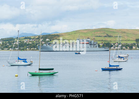 USNS Medgar Evers (T-AKE-13) United States Navy Lewis und Clark Klasse trockene Frachtschiff der Firth of Clyde, Schottland, Großbritannien Stockfoto