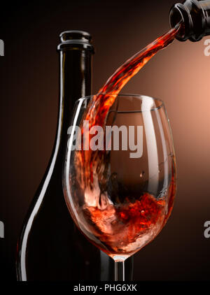Der Wein in allen seinen Formen gegossen Stockfoto