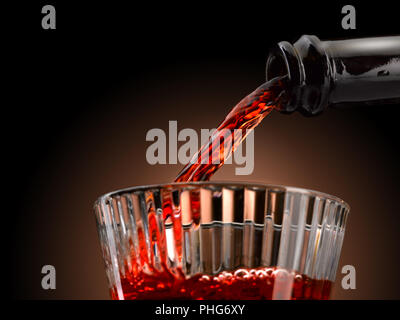 Der Wein in allen seinen Formen gegossen Stockfoto