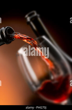 Der Wein in allen seinen Formen gegossen Stockfoto
