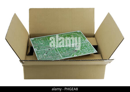 Verpackung für die Platine Stockfoto
