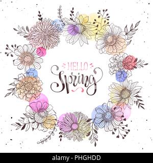 Frühling Grusskarten Stock Vektor