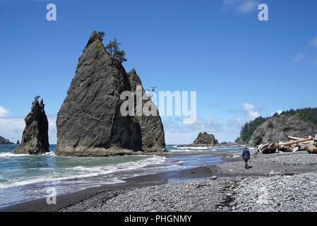 Rialto Beach, Olympic Peninsula, USA Stockfoto