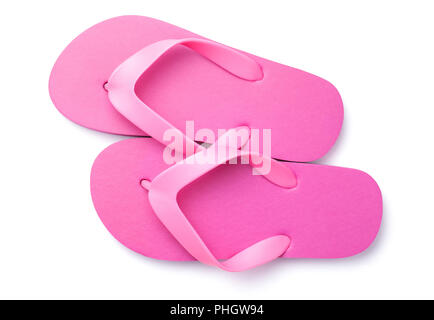 Sommer Flip Flops isoliert auf weißem Hintergrund Stockfoto