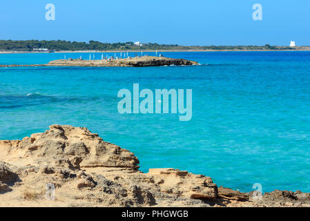 Strand Punta della Suina, Salento, Italien Stockfoto