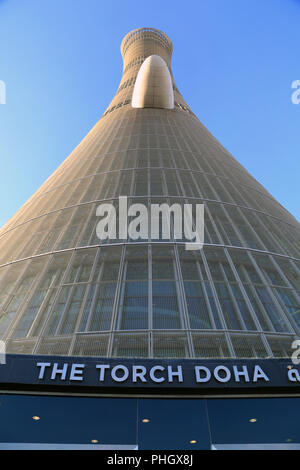 Aspire Tower in Doha, Katar Stockfoto