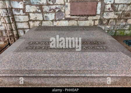 Sir Walter Scott Grab, Dryburgh Abbey, Berwickshire, Schottland, Großbritannien Stockfoto