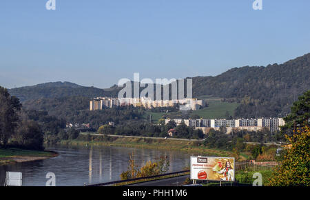 Blick auf Usti nad Labem (Tschechische Republik) Stockfoto