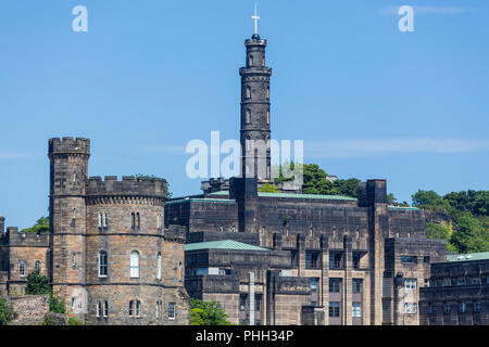 Nelsons Denkmal, Calton Hill, Edinburgh, Scotland, UK Stockfoto